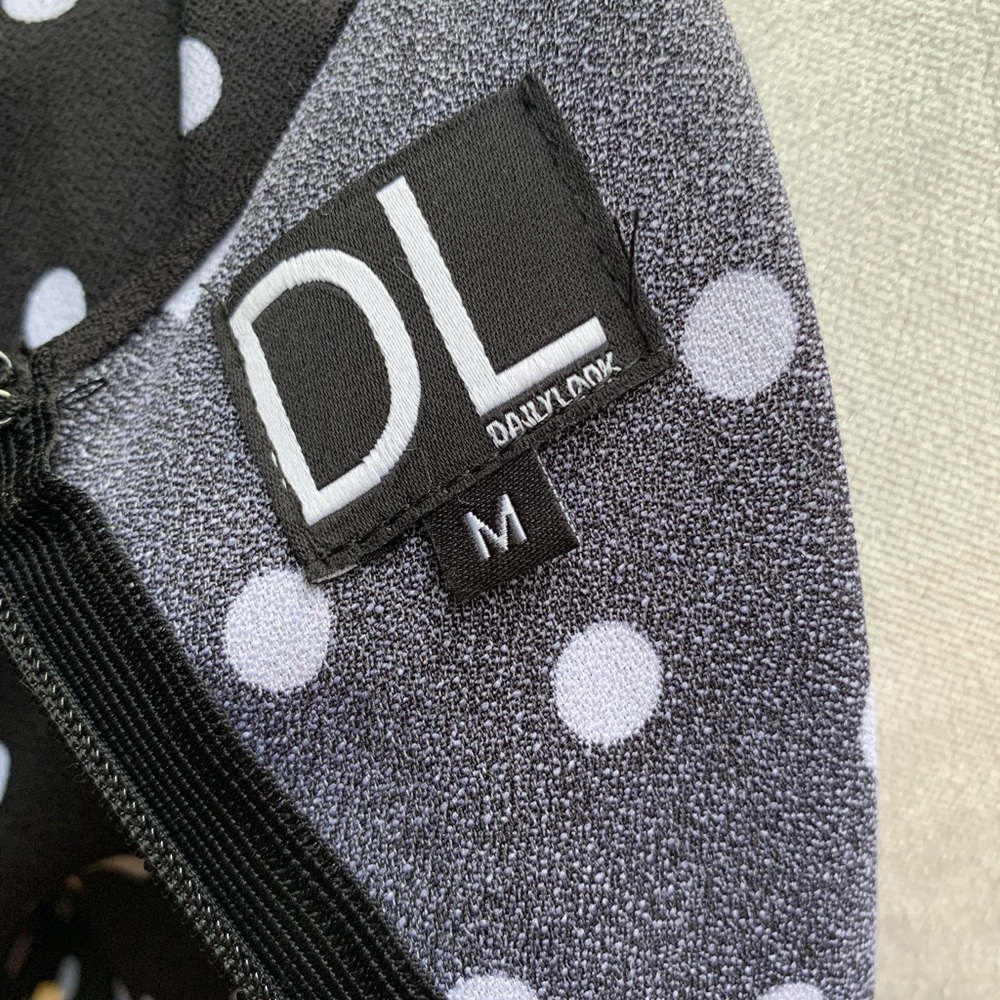 Black and White Polka Dot Wrap Maxi Dress - Picture 4 of 4
